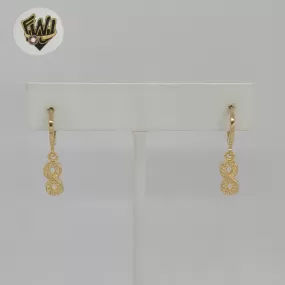 (1-1173-1) Gold Laminate - Infinity Dangle Earrings - BGF