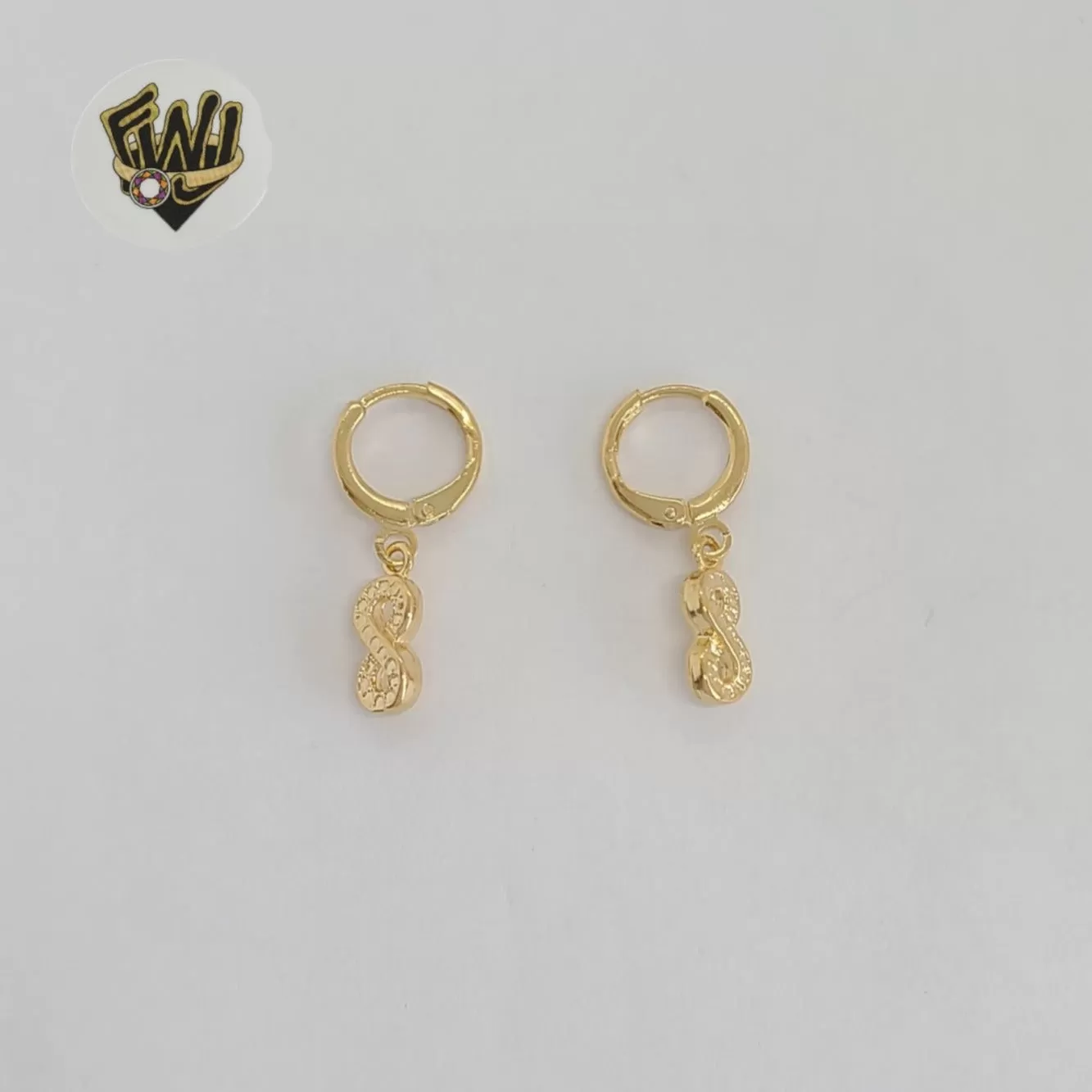 (1-1173-1) Gold Laminate - Infinity Dangle Earrings - BGF