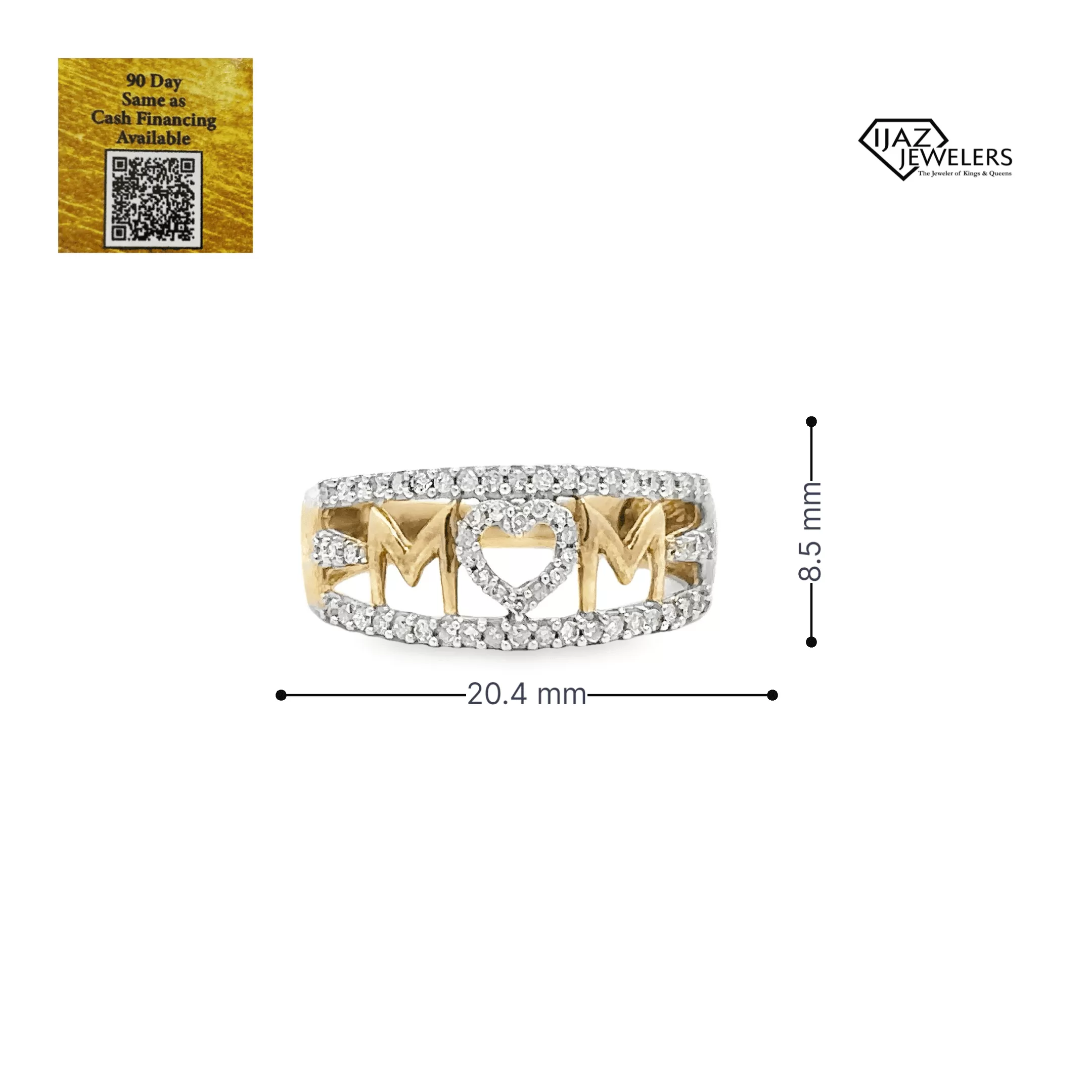 10K Gold 0.25 CTW Diamond MOM Ring