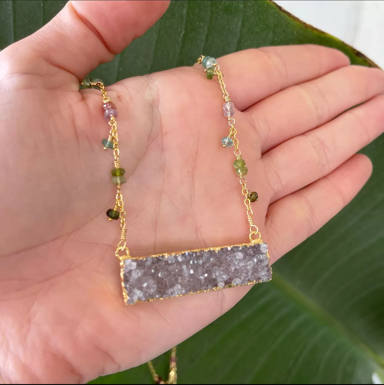 1246 - Druzy Gemstone Necklace