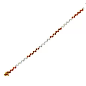 18KT Two Tone Ruby & Diamond Bracelet