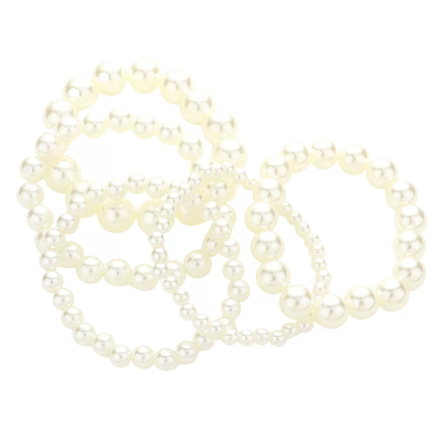 5PCS Pearl Strand Stretch Bracelets