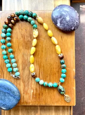 Amber and Turquoise necklace