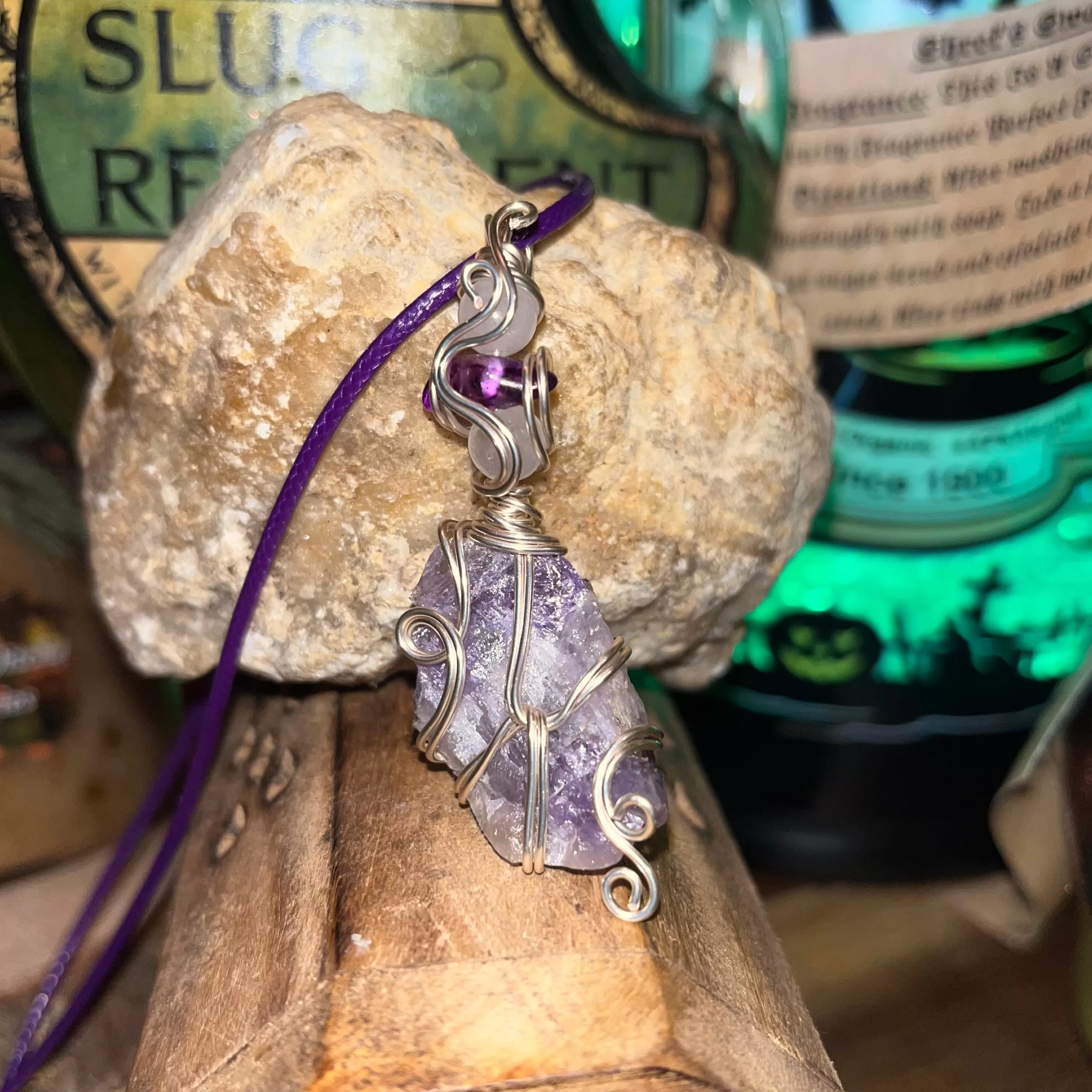 Amethyst Crystal Necklaces