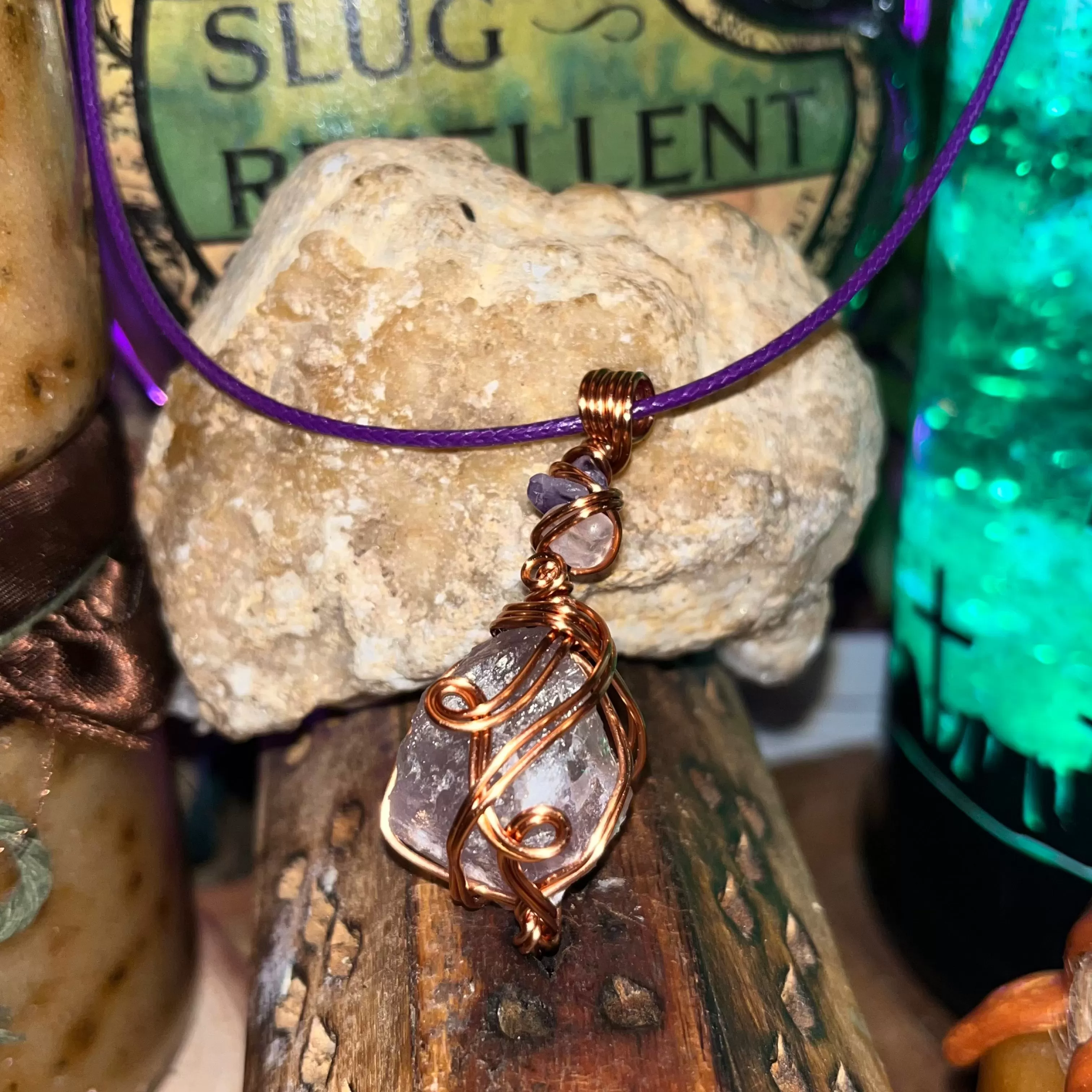 Amethyst Crystal Necklaces