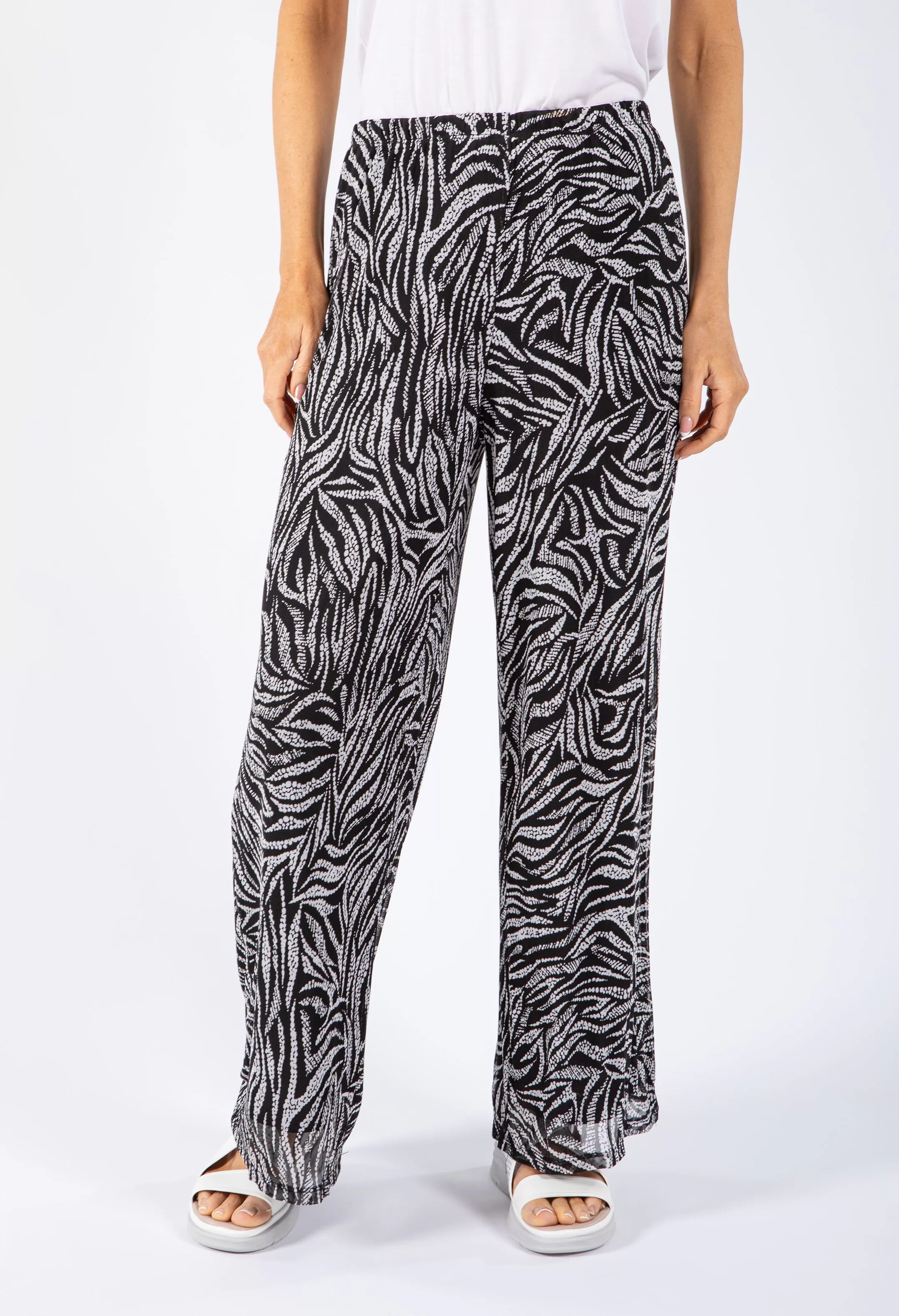 Animal Print Mesh Trouser