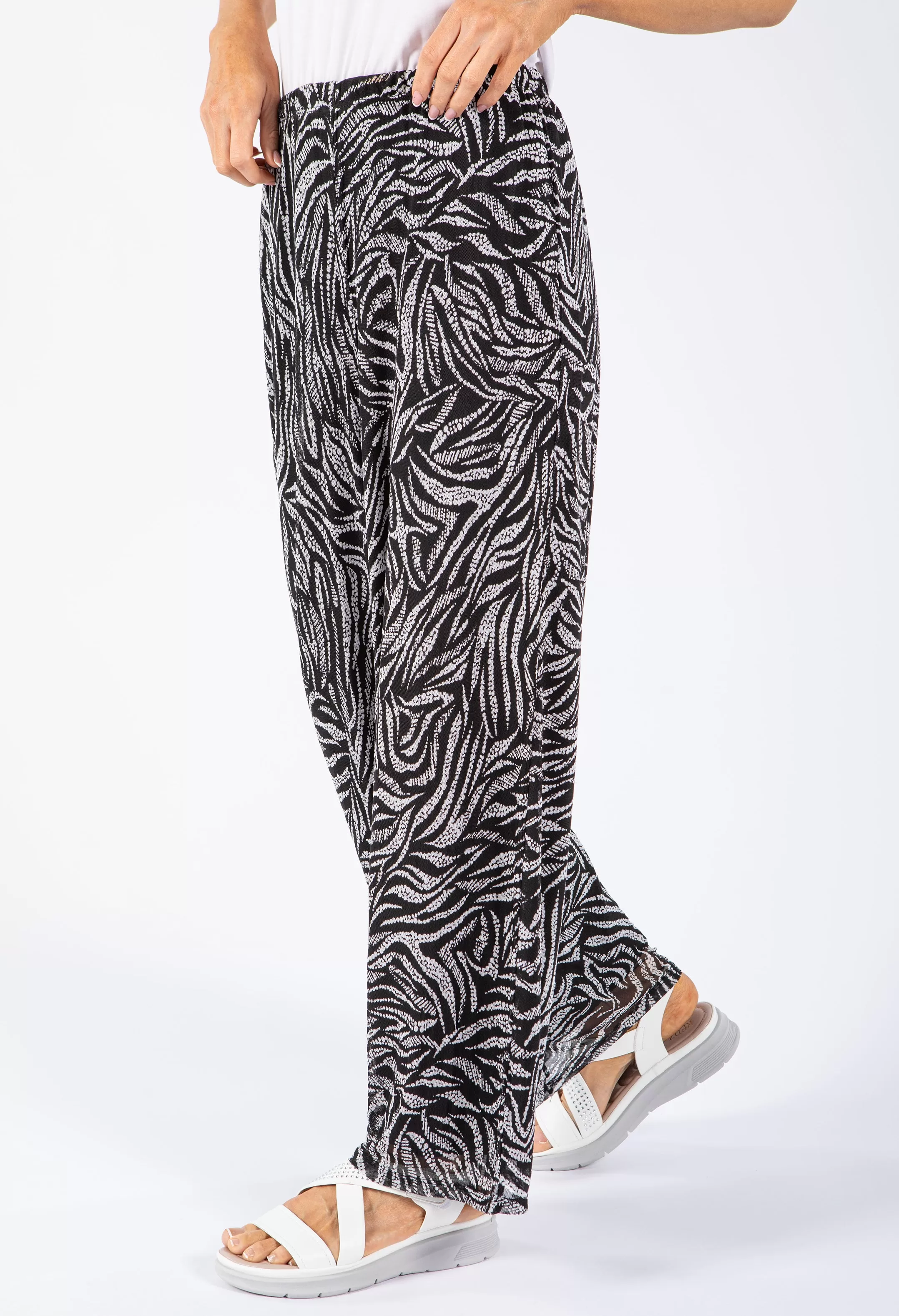 Animal Print Mesh Trouser