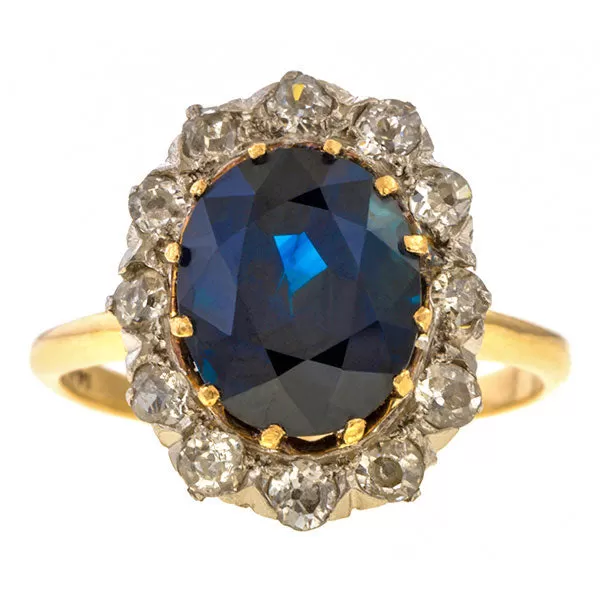 Antique Sapphire & Diamond Ring