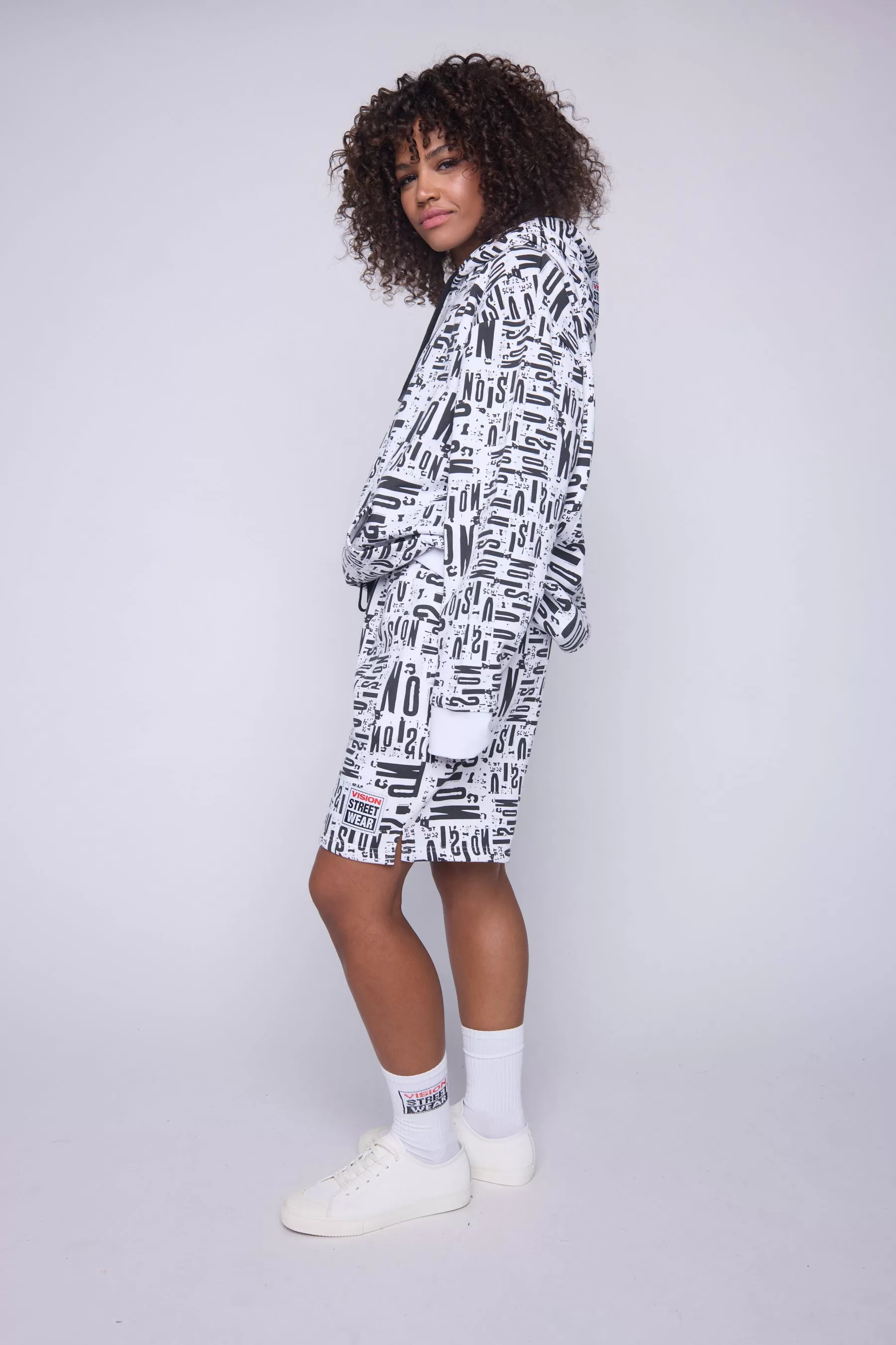 Aop Newspaper Hoodie - Ivory