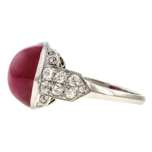 Art Deco Ruby & Diamond Ring