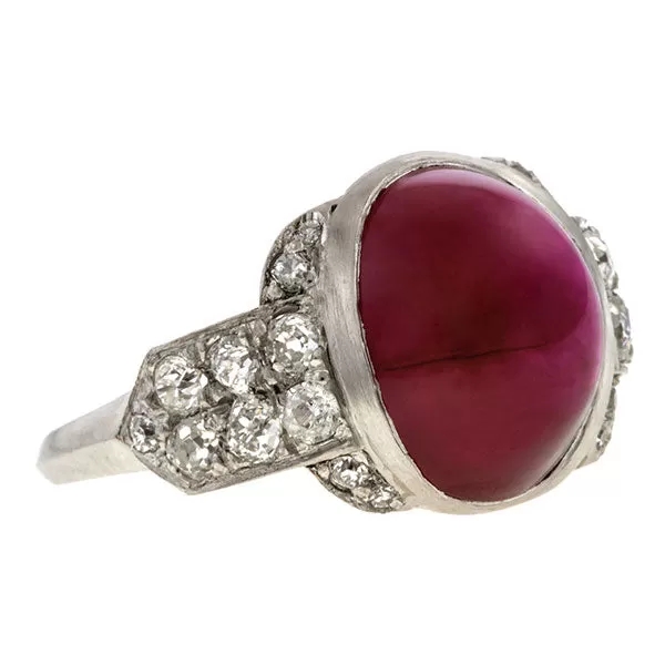 Art Deco Ruby & Diamond Ring