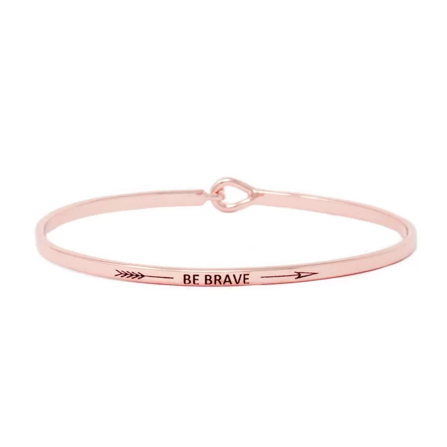 BE BRAVE Inspirational Message Bracelet