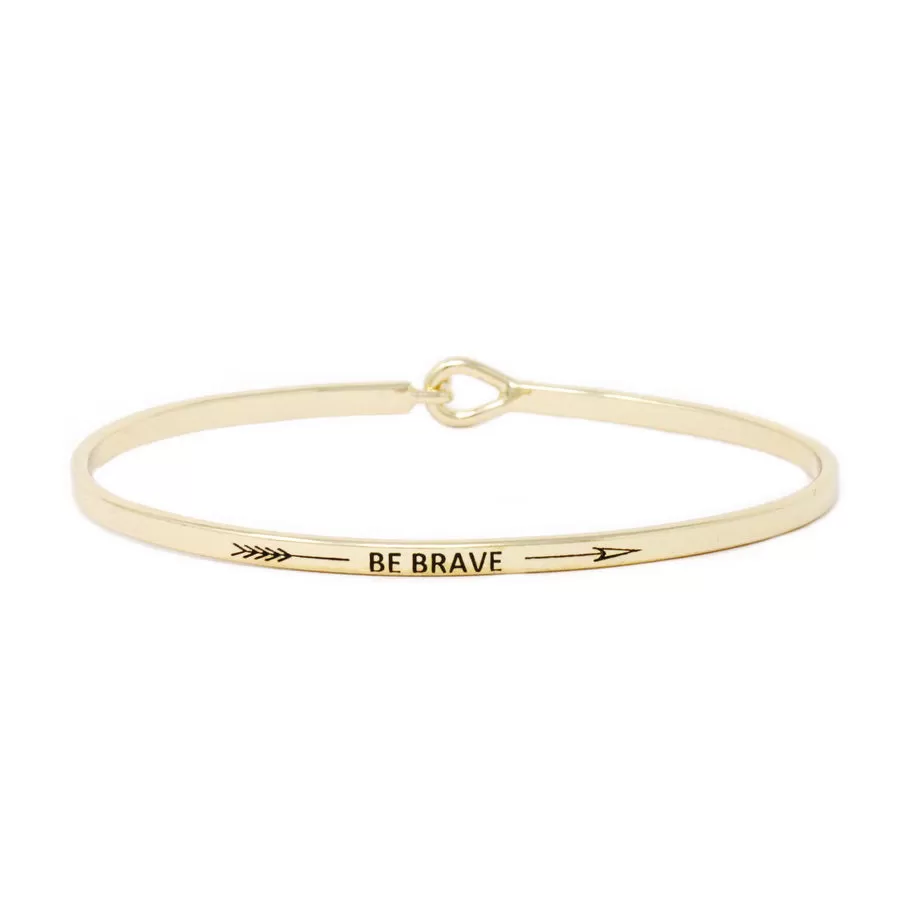 BE BRAVE Inspirational Message Bracelet