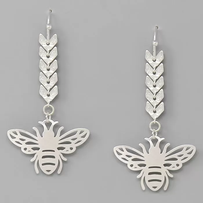 Bee Filigree Drop Earrings