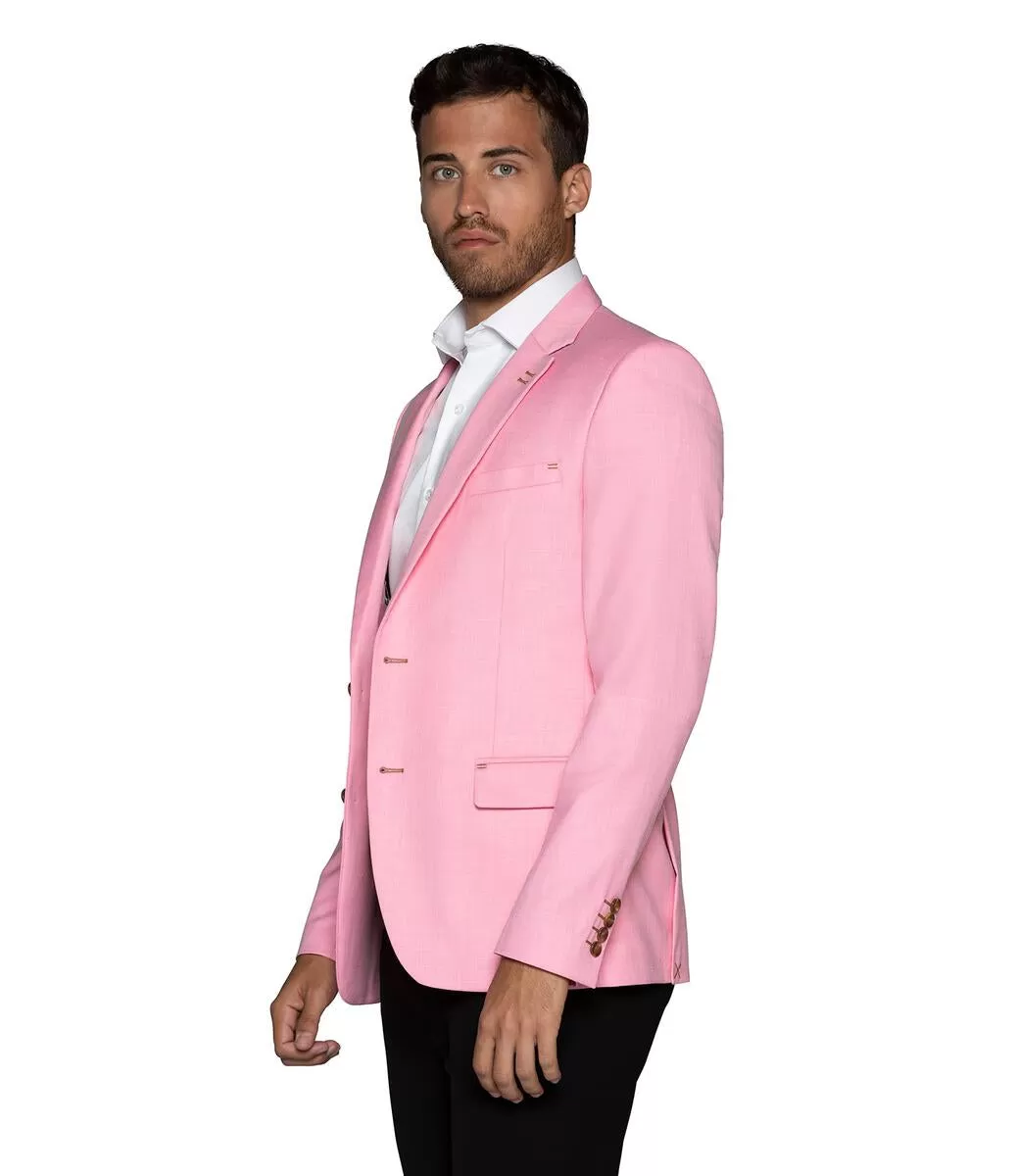 Bertigo Blazer | TURIN-52 PINK TWILL BLAZER