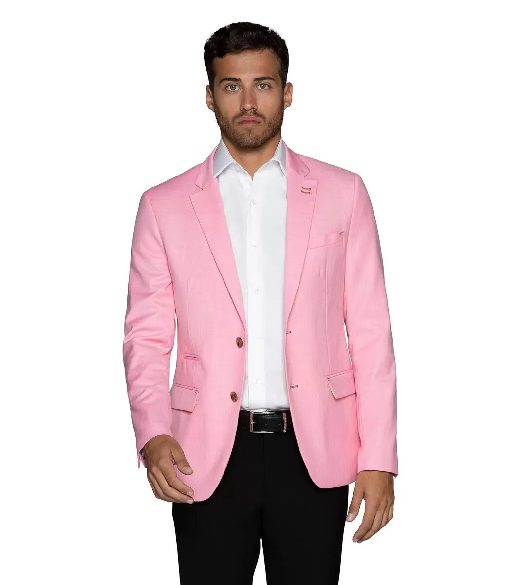 Bertigo Blazer | TURIN-52 PINK TWILL BLAZER