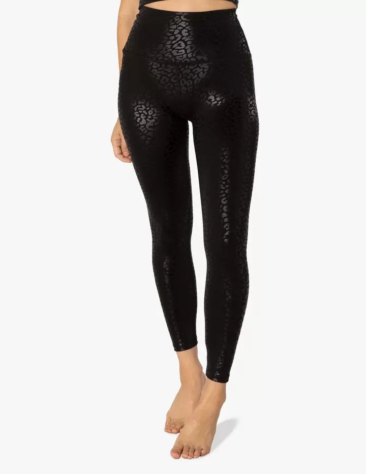 Beyond Yoga Shiny Leopard High Waisted Midi Legging