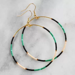 Big Beaded Hoops - FLORA