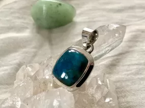 Blue Apatite Ansley Pendant - Square