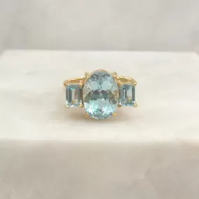 Blue Topaz Cocktail Ring