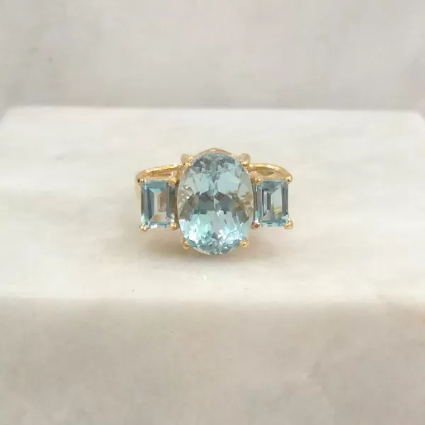 Blue Topaz Cocktail Ring