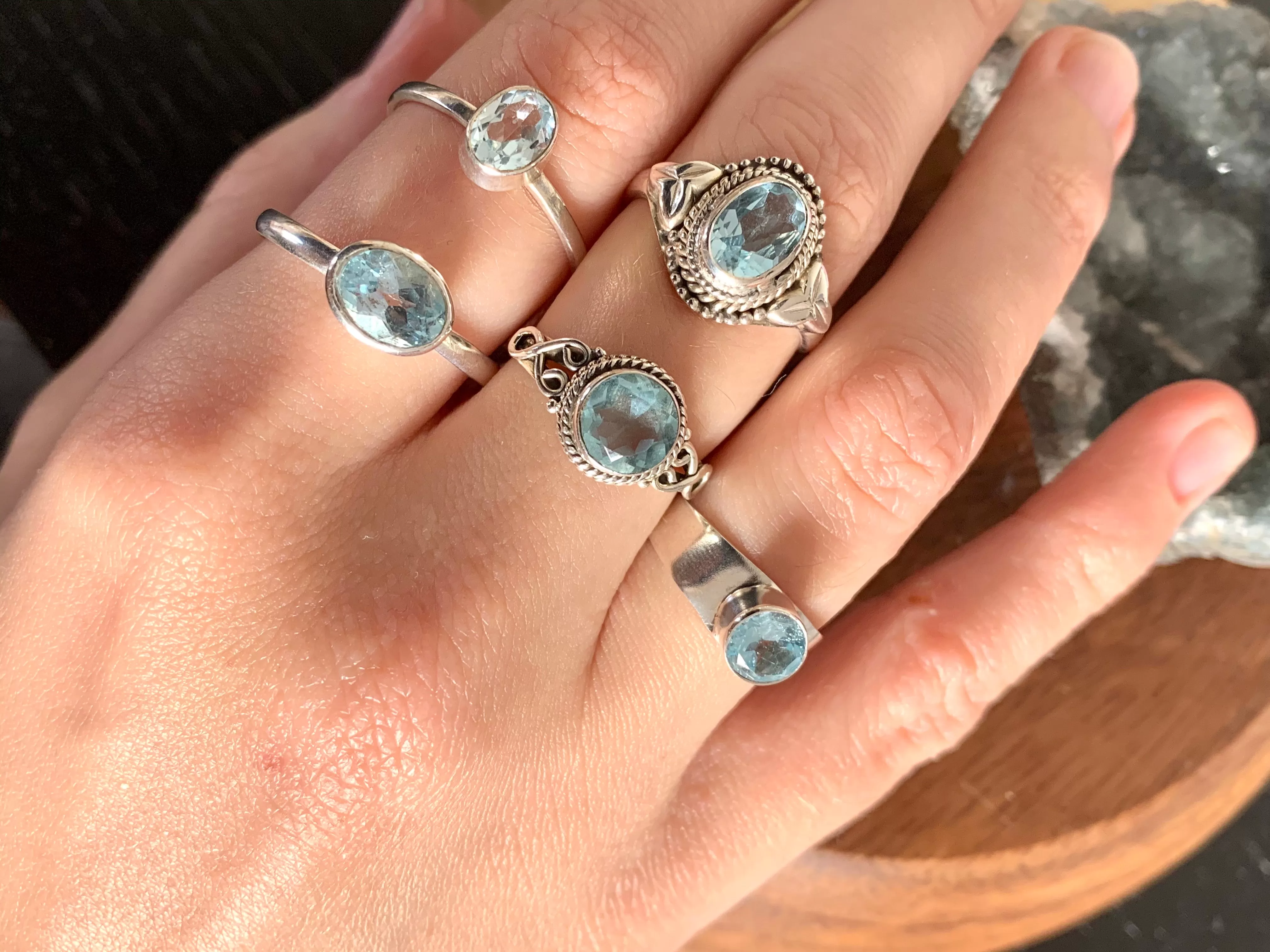 Blue Topaz Mixed Rings