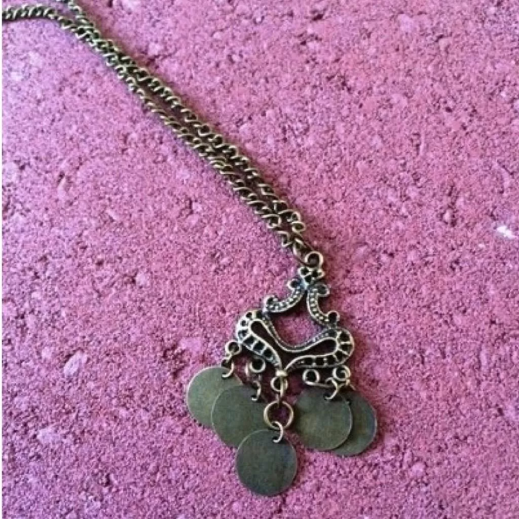 Brass Antique Charm Necklace