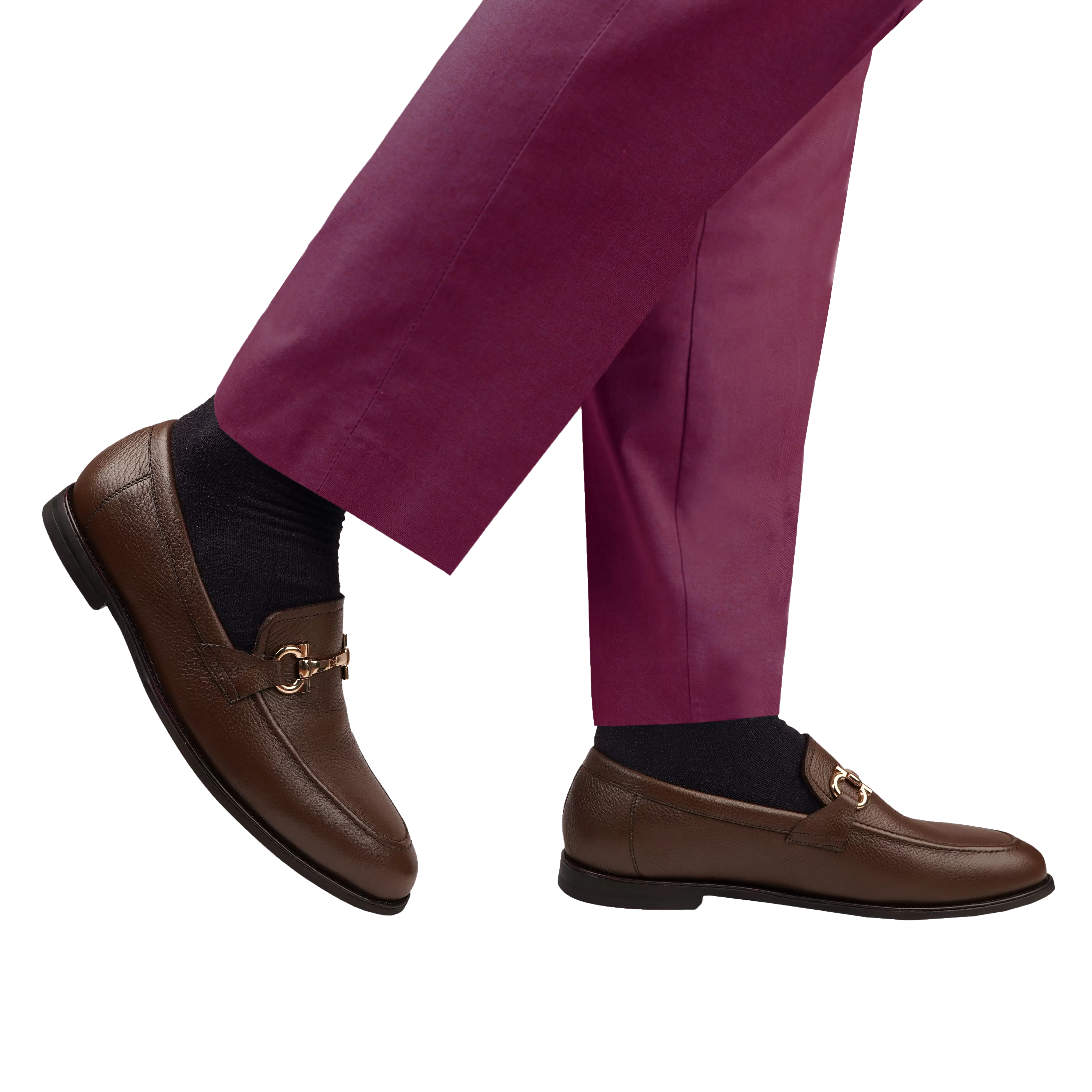 Bucharest - Men's Brown Pebble Grain Loafer