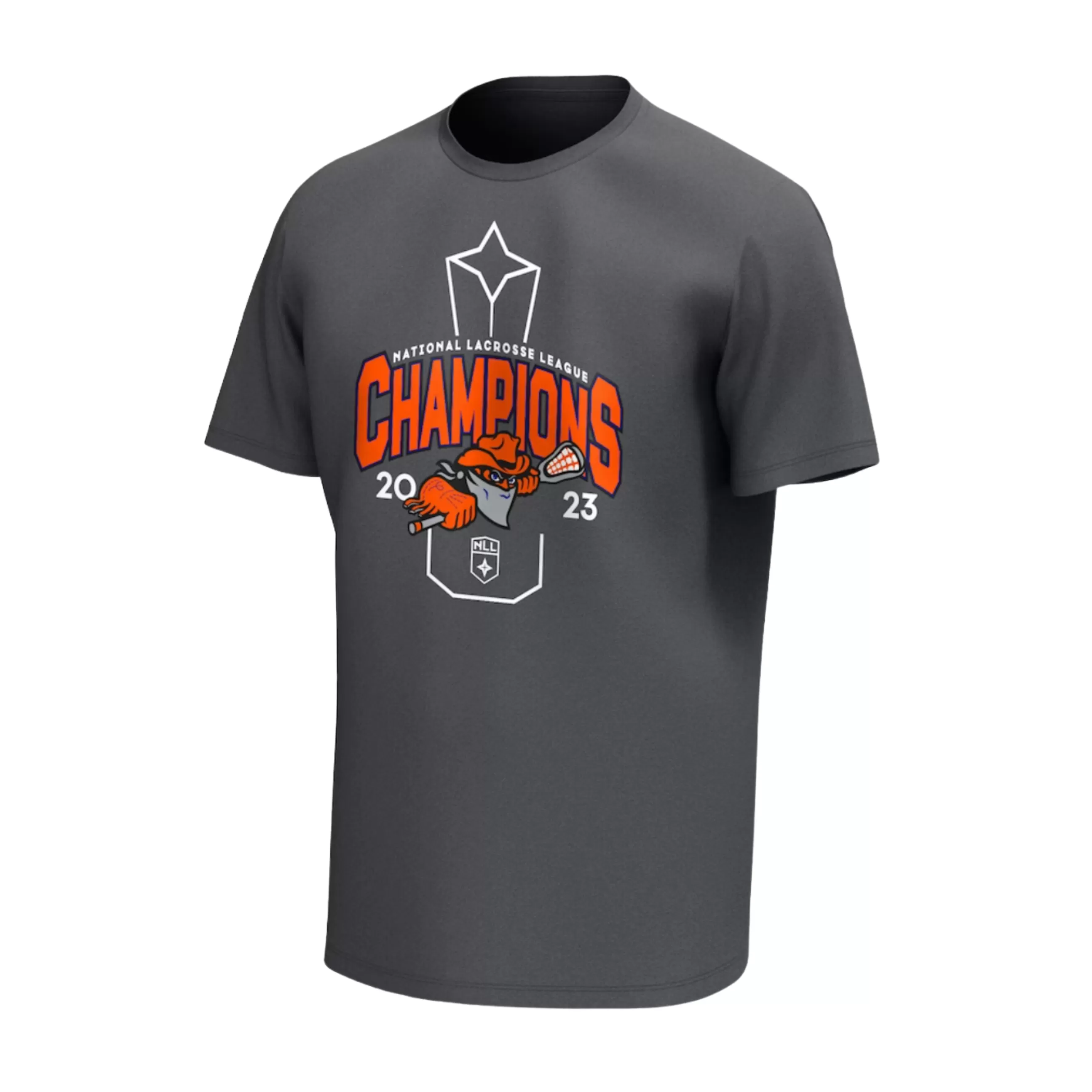 Buffalo Bandits Charcoal Official Locker Room 2023 NLL Cup Champions T-Shirt