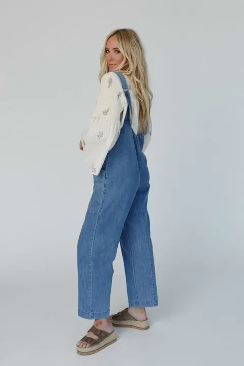 City Sunrise Denim Overalls - Denim