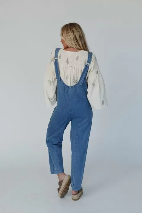 City Sunrise Denim Overalls - Denim