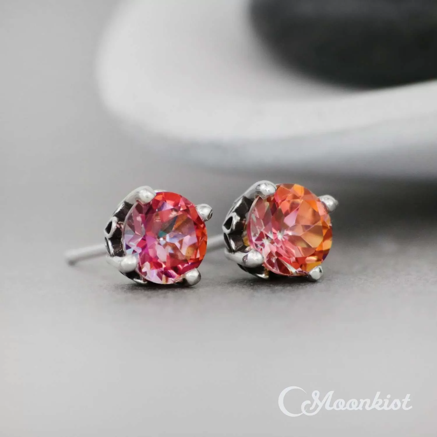 Classic Anastasia Topaz Solitaire Earrings | Moonkist Designs