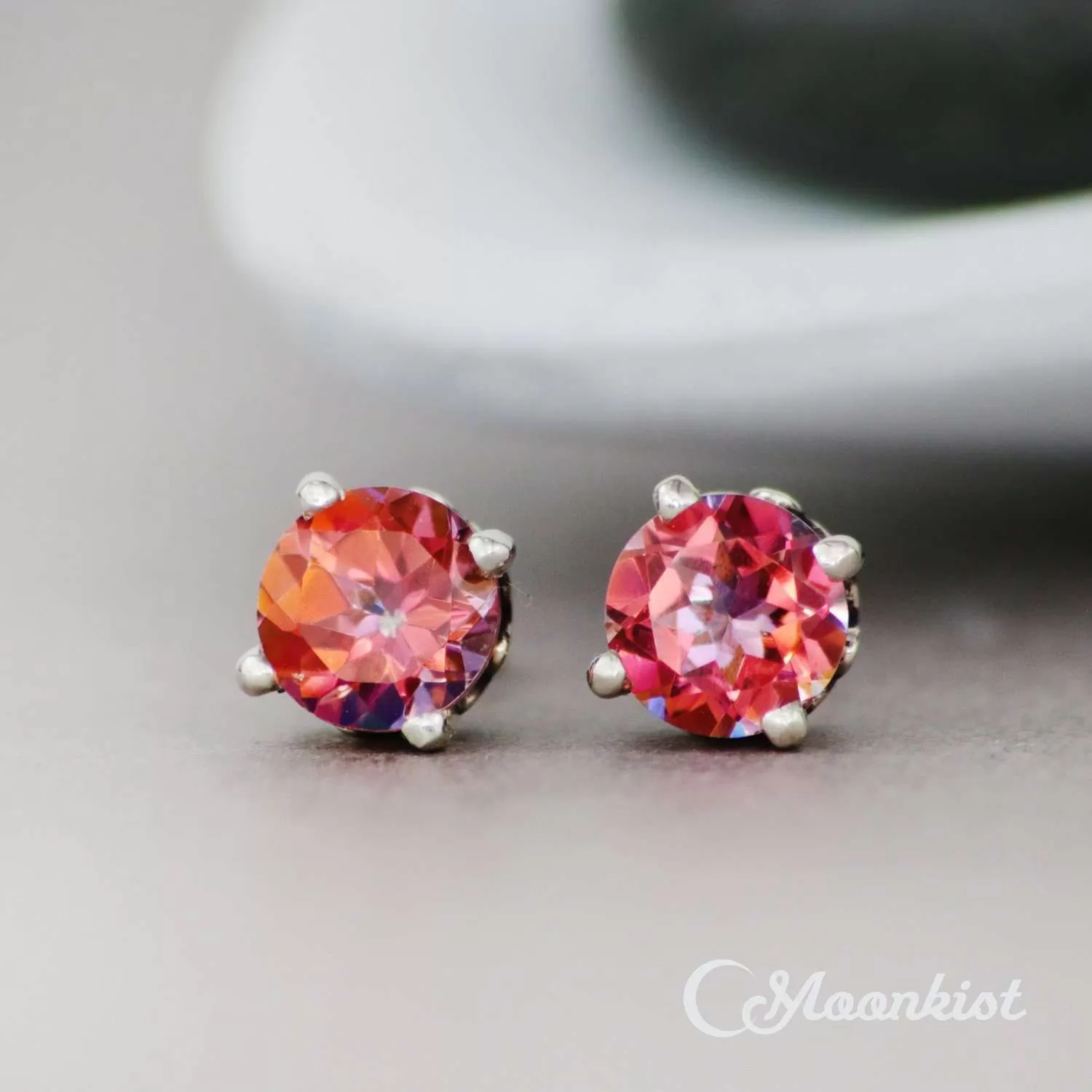 Classic Anastasia Topaz Solitaire Earrings | Moonkist Designs