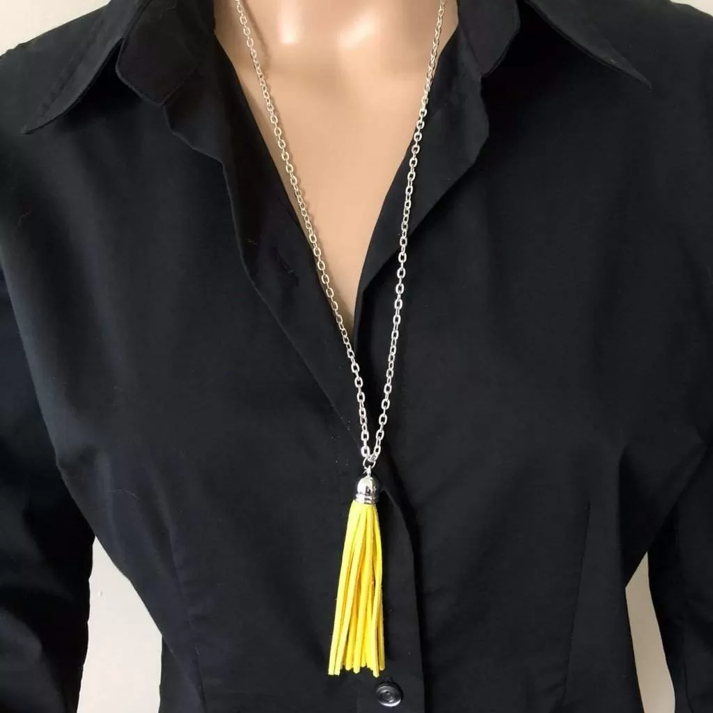 Colorful Long Tassel Necklace