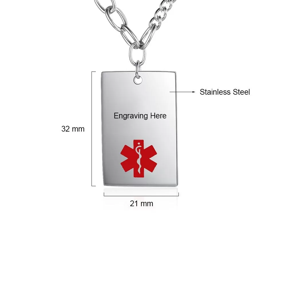 Customized Rectangle Stainless Steel Pendants