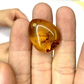 Drop Shape Natural Amber Pendant