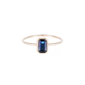 Emerald Cut Sapphire Wisp Ring