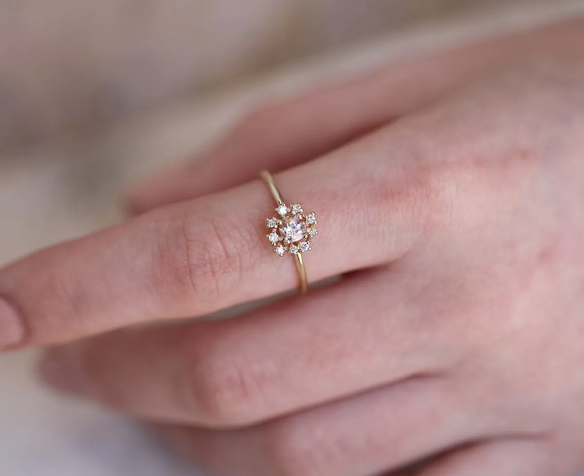 Florence II | morganite & diamonds