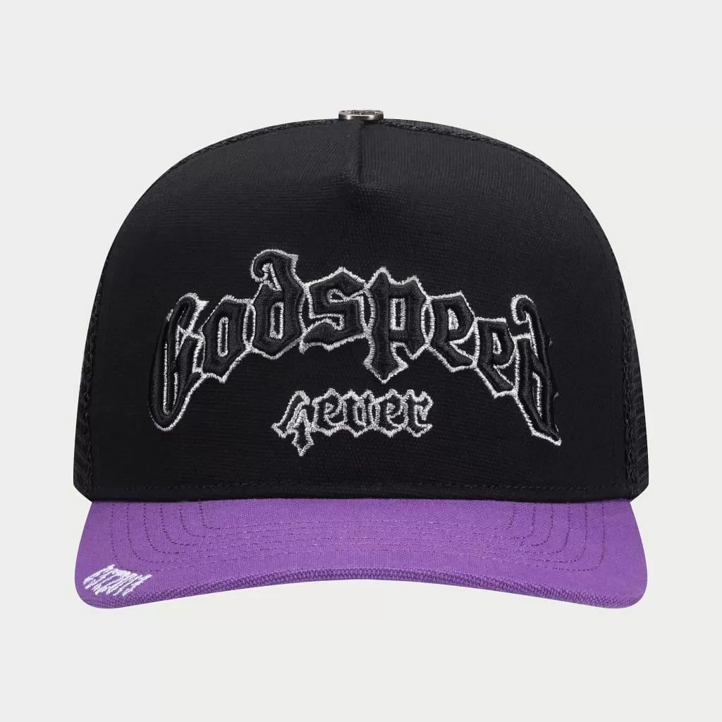 GODSPEED GS FOREVER TRUCKER HAT PURPLE/BLACK