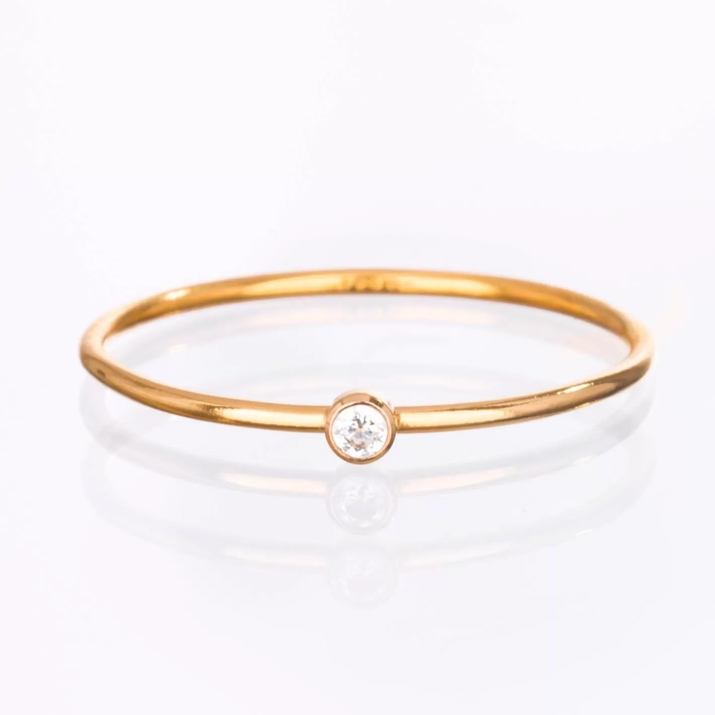 Gold Filled Cubic Zirconia Diamond Ring