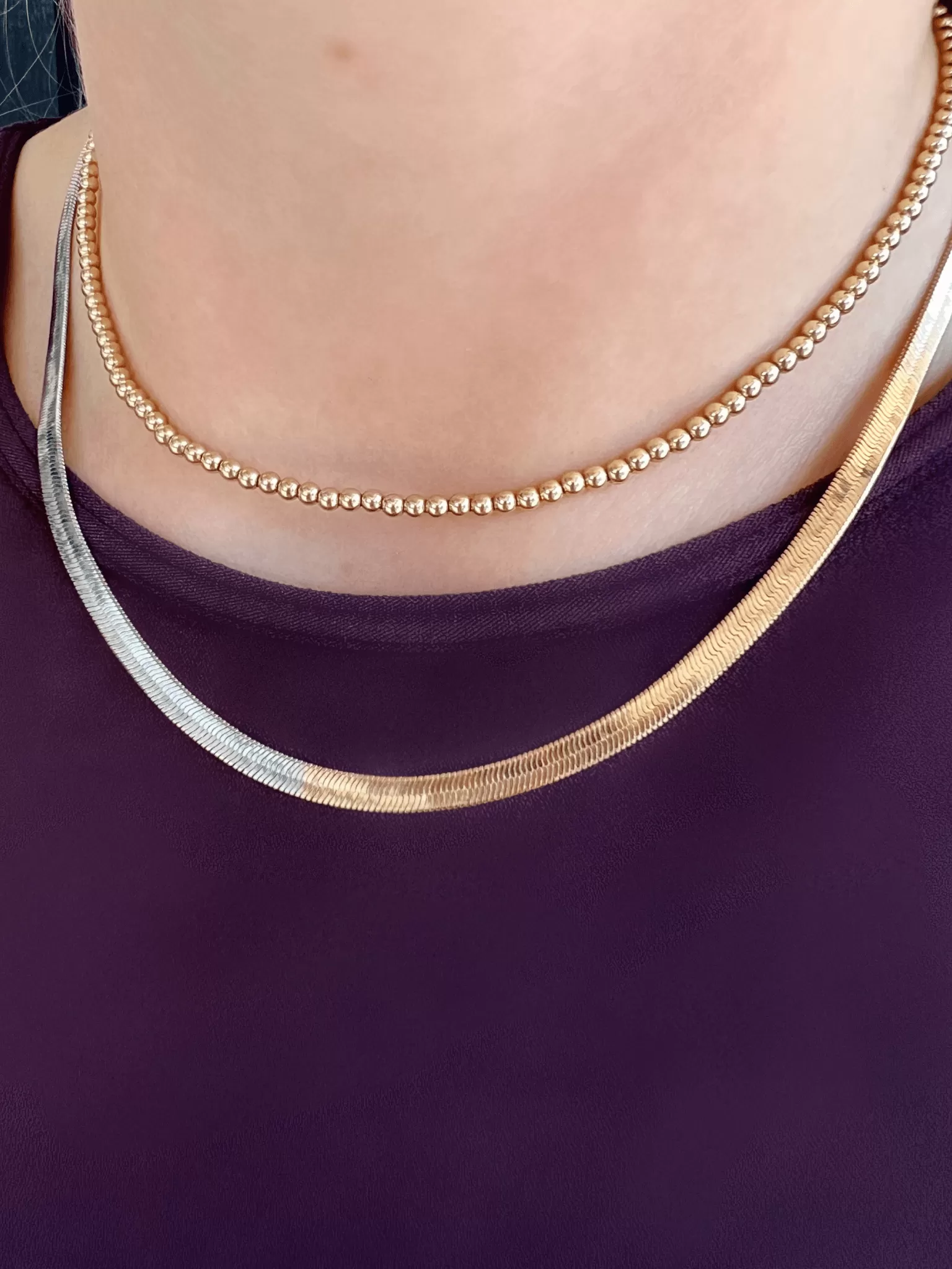 Half   Half Herringbone Snake Chain