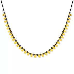 Handmade Short Necklace With Gold Plated Silver Elements & Hematite Stones