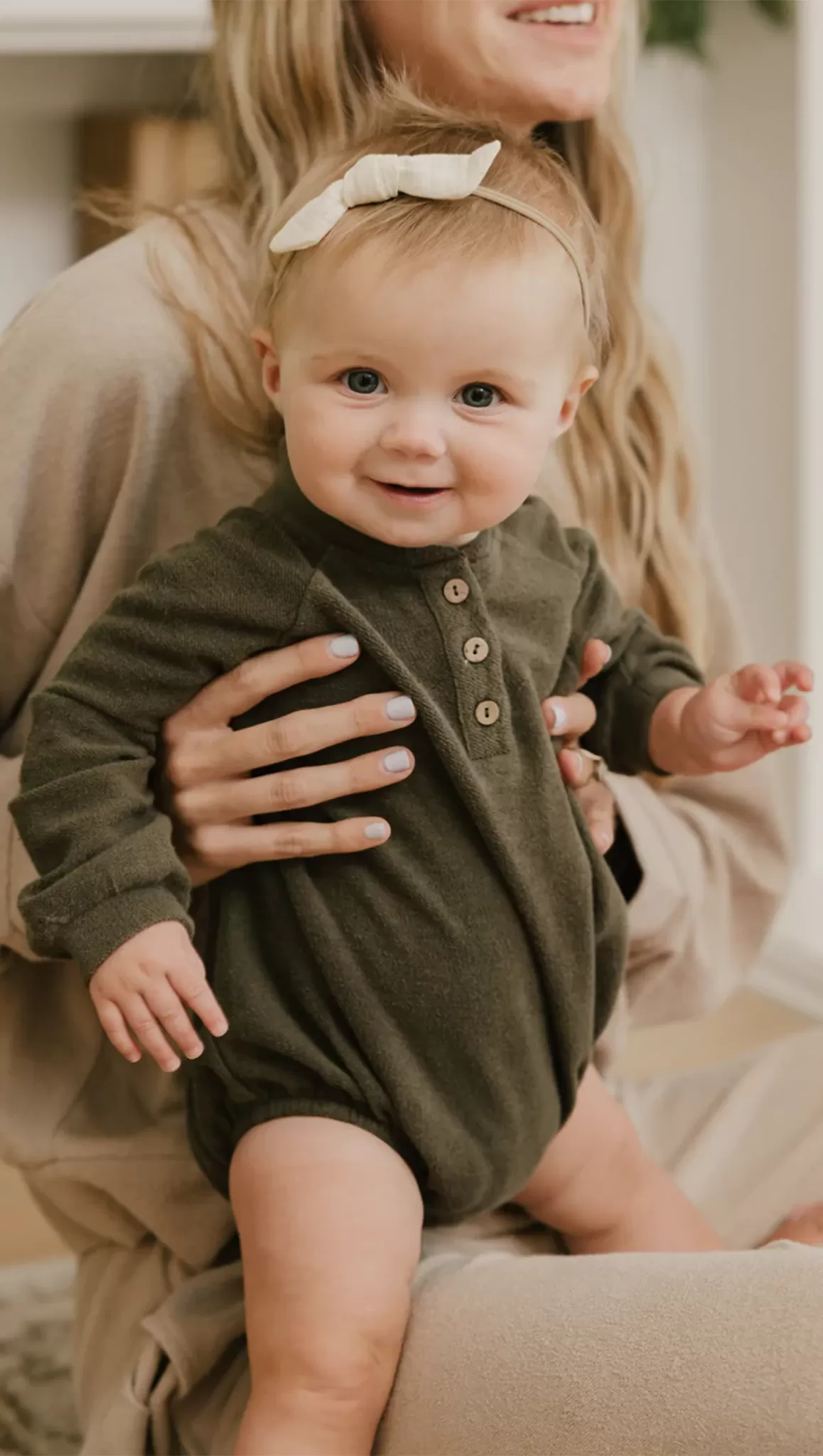 Henley Bubble Romper - Army