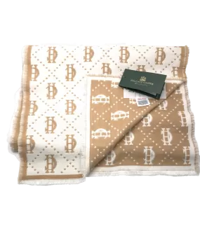 Holland Cooper Cream Lightweight Monogram Scarf