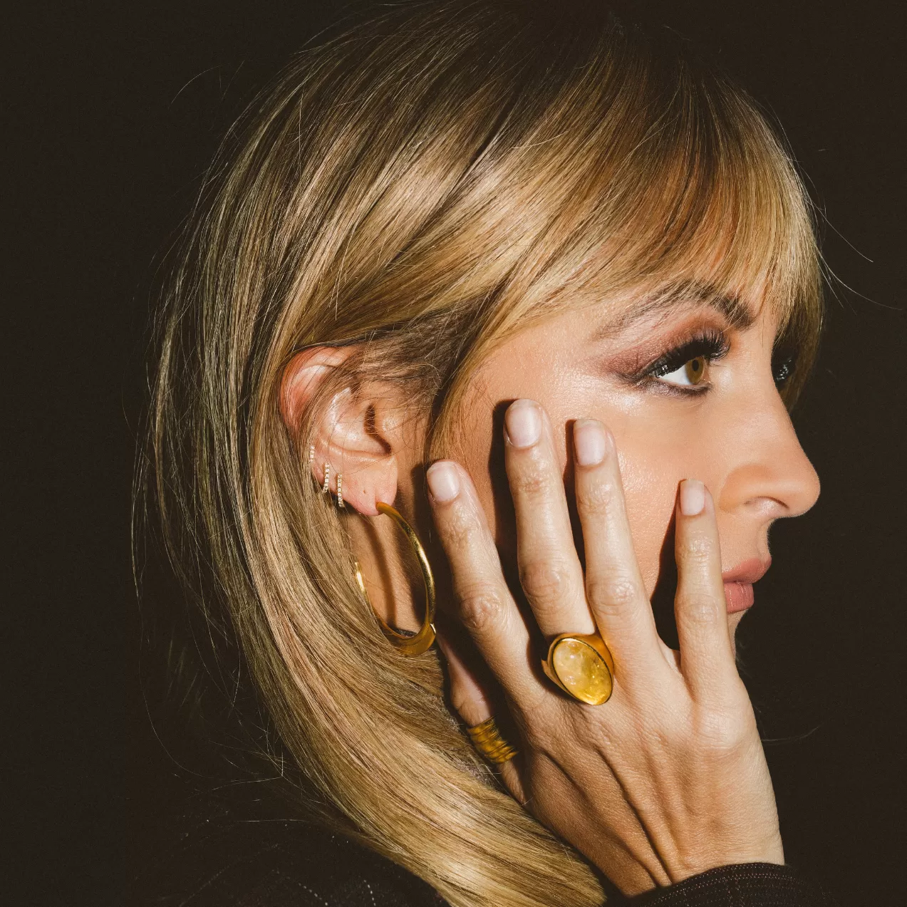 Honeycomb Citrine Ring