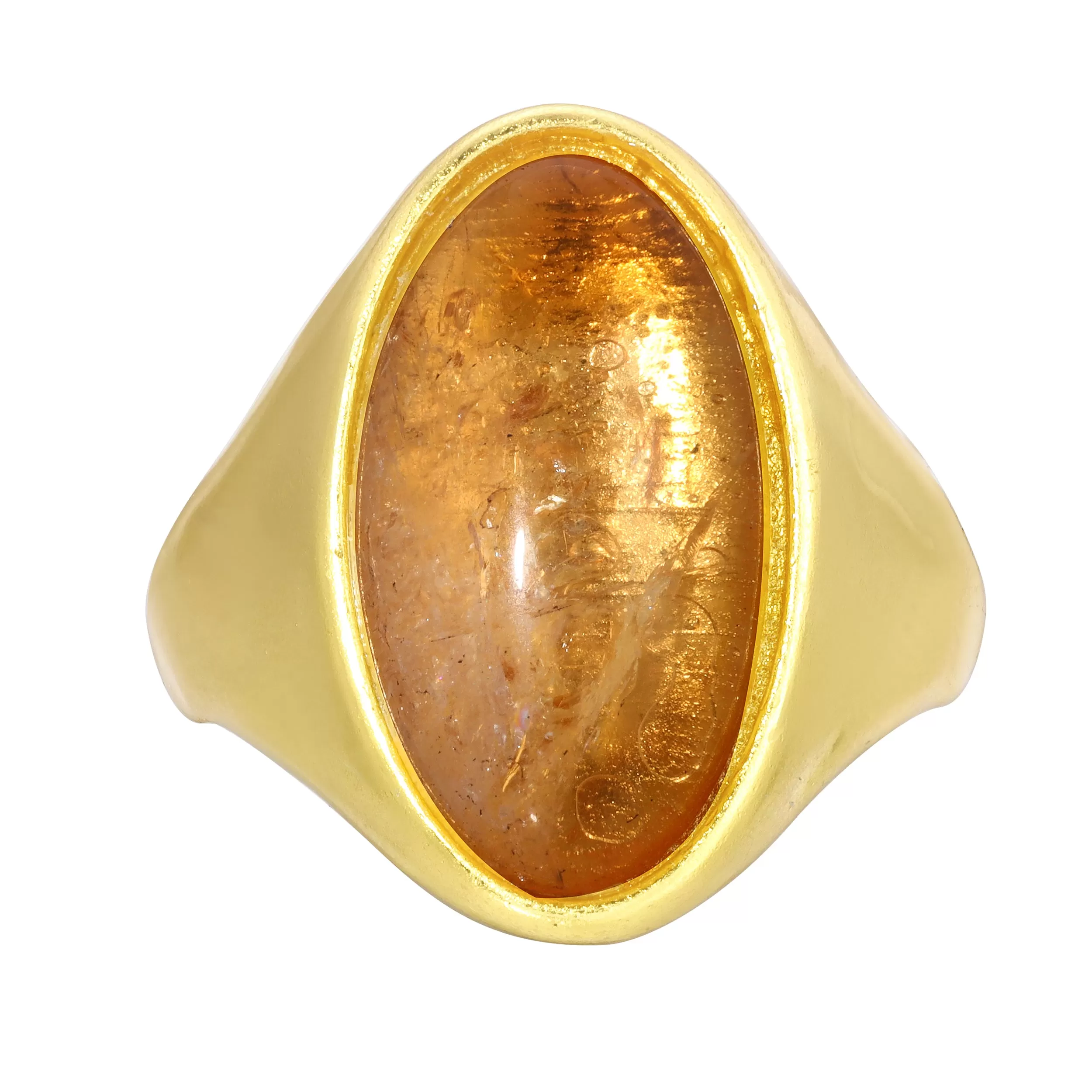 Honeycomb Citrine Ring