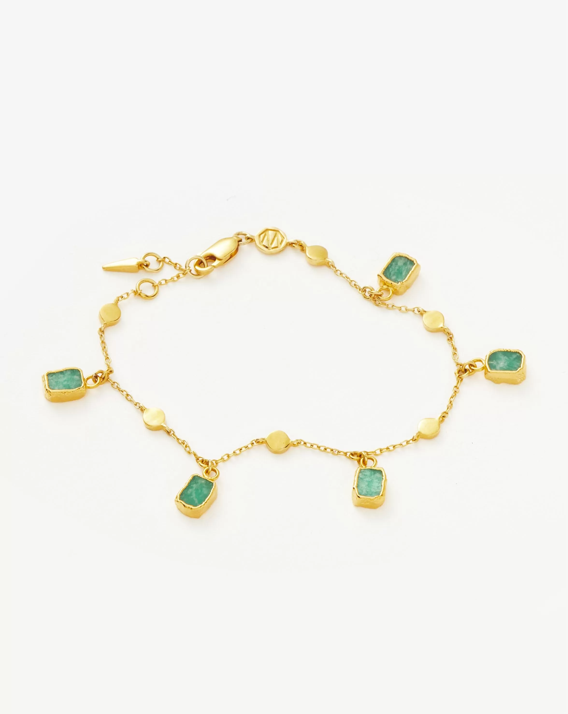 Lena Charm Bracelet | 18ct Gold Plated Vermeil/Amazonite