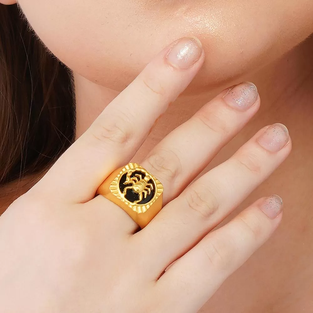 Linked Zodiac Rings for Women