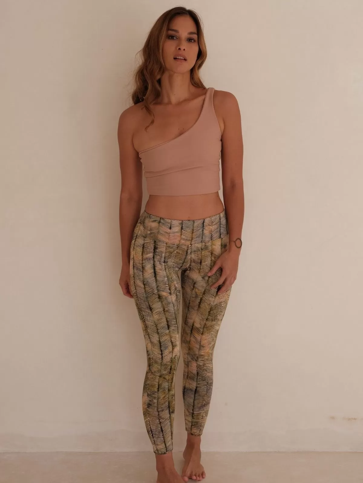 Lotus Legging Palm Leaf Batik Print