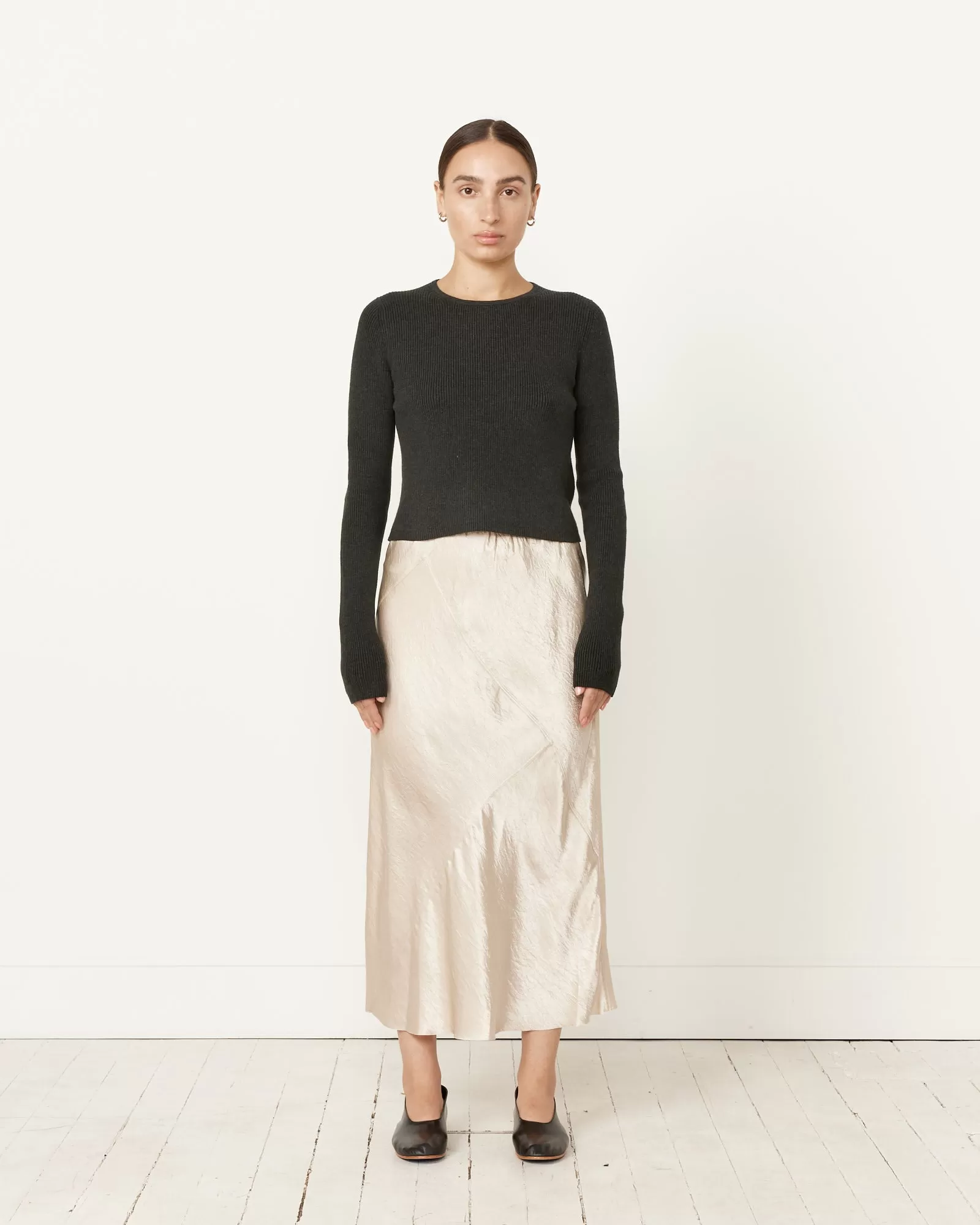 Luster Bias Skirt